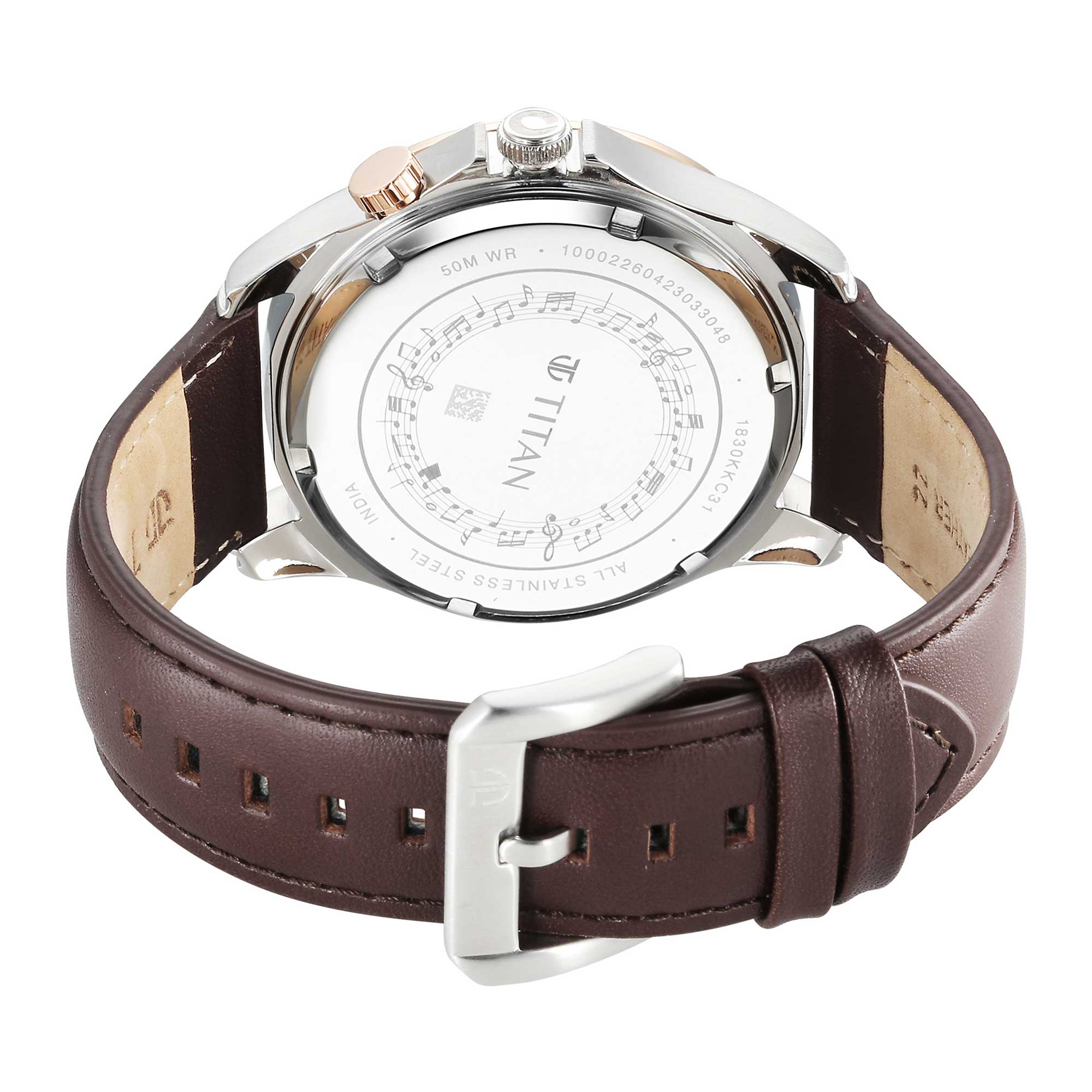 Titan Techno Beats Black Dial Analogue with Day and Date Steel Strap Watch for Men-PEROZ Accessories