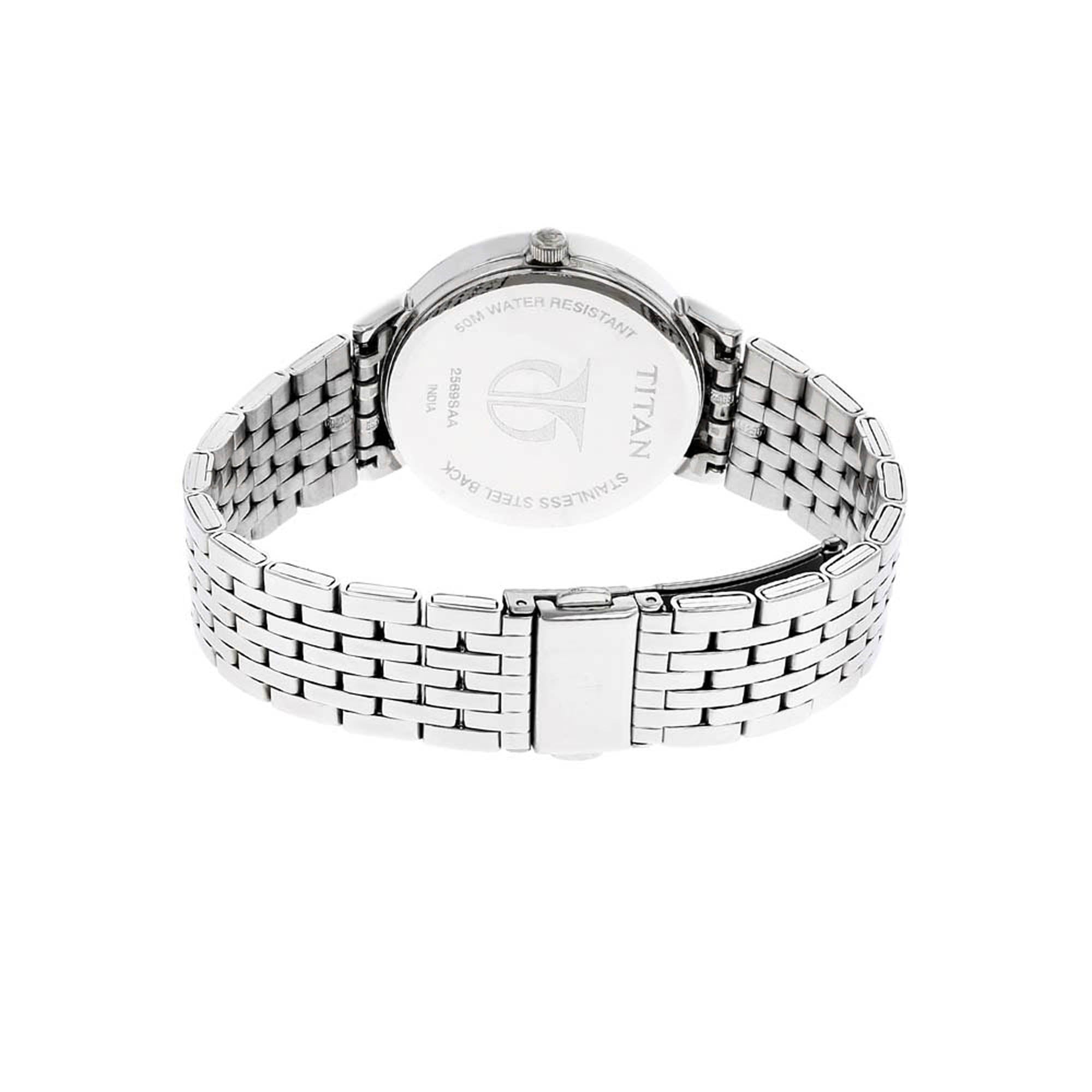 Titan Workwear Blue Dial Women Watch With Stainless Steel Strap-PEROZ Accessories