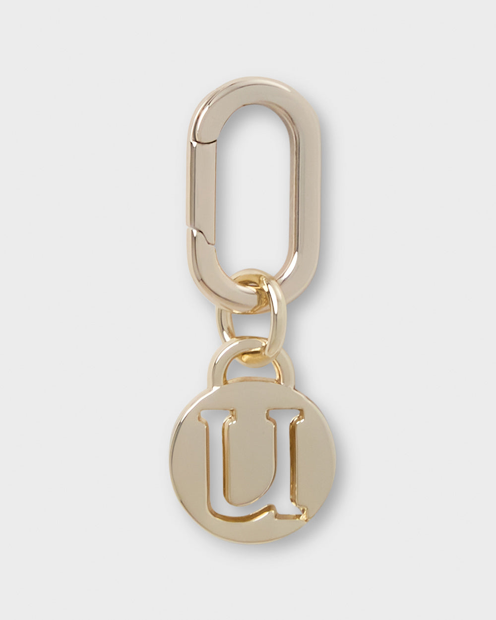 Letter U Charm With Oval Hinge Ring Clip-Accessories-PEROZ Accessories