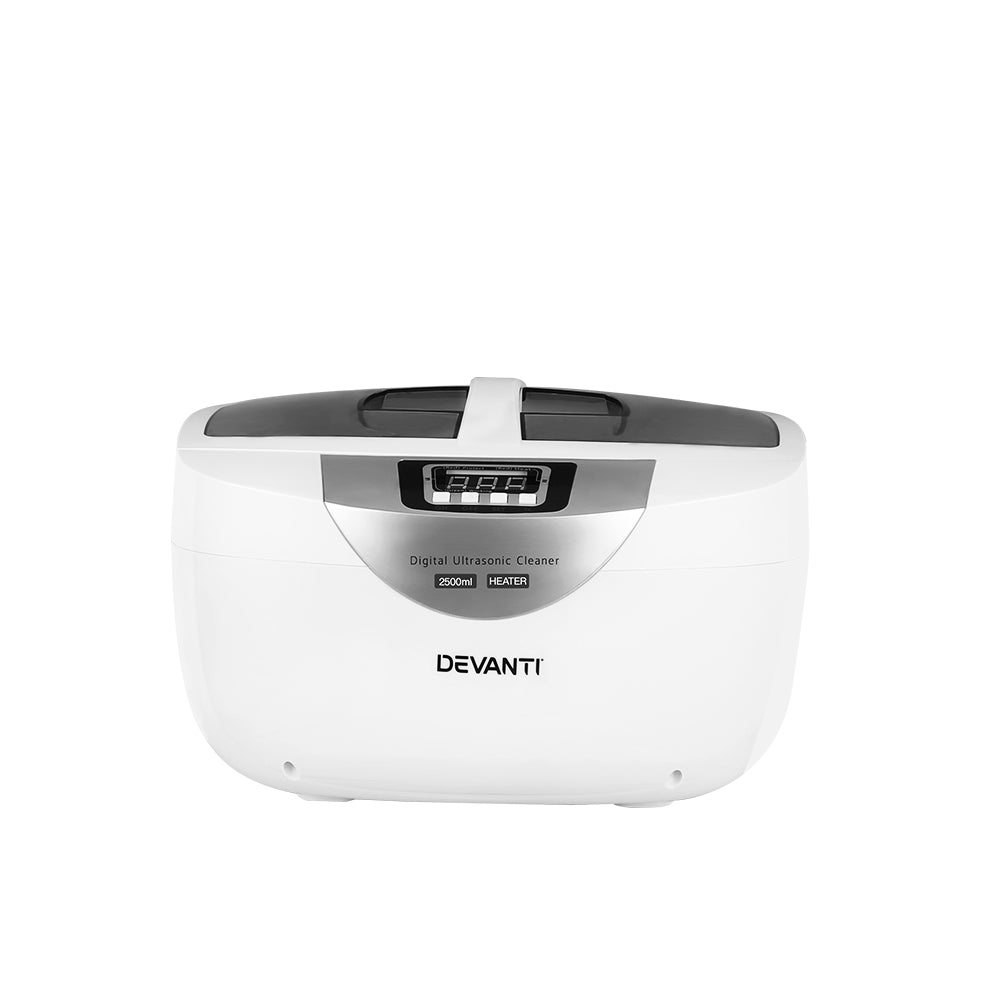 Devanti 2500ml Ultrasonic Cleaner Heater Jewellery Glasses Cleaning Machine 70W-Appliances > Appliances Others-PEROZ Accessories