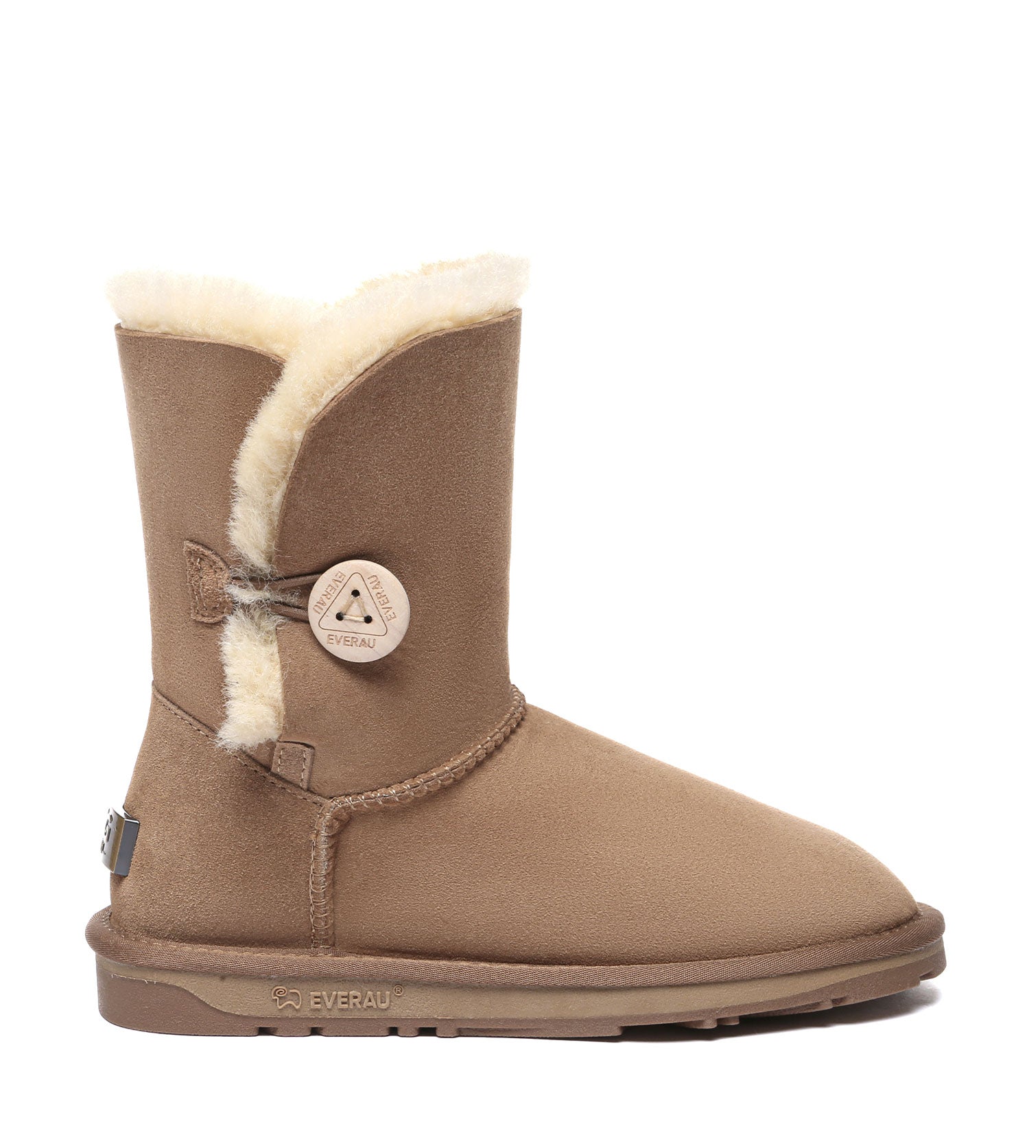 EVERAU Short Button UGG Boots - UEA3003-PEROZ Accessories