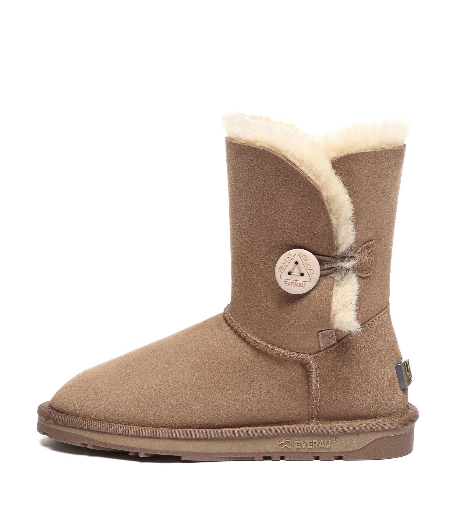 EVERAU Short Button UGG Boots - UEA3003-PEROZ Accessories