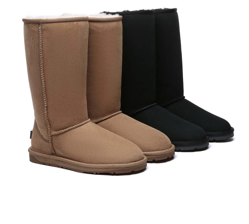 UGG EVERAU® UGG Boots Double Faced Sheepskin Wool Tall Classic-PEROZ Accessories