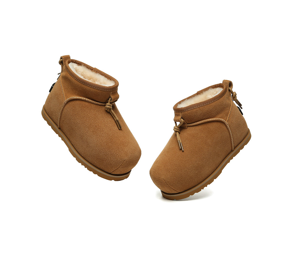 UGG EVERAU® UGG Boots Women Sheepskin Wool Mini Ankle Euro Loaf Palmer-PEROZ Accessories