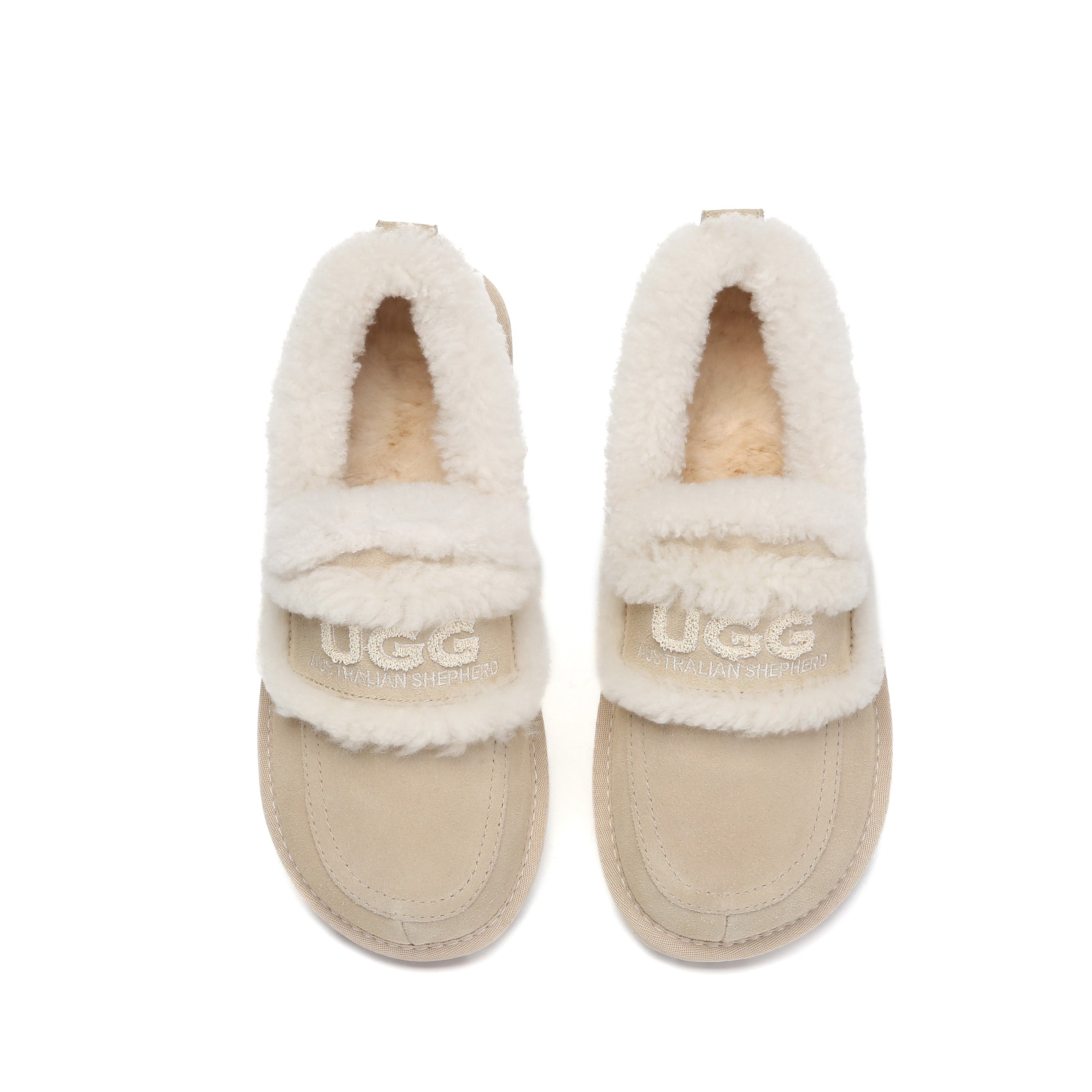 AUSTRALIAN SHEPHERD® UGG Slippers Women Sheepskin Wool Ankle Rilee Loafers-UGG Slippers-PEROZ Accessories