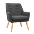 Artiss Armchair Linen Fabric Anne Charcoal-Armchairs-PEROZ Accessories
