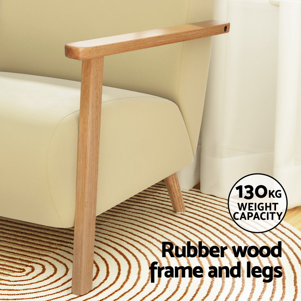 Artiss Armchair Velvet Yellow Olie-Furniture > Bar Stools & Chairs-PEROZ Accessories