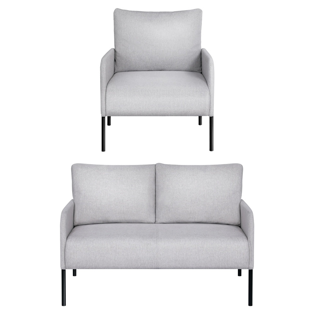 Artiss Armchair 4 Seater Sofa Set Pillow Gery Kane-Furniture > Bar Stools & Chairs > Arm Chairs & Recliners-PEROZ Accessories