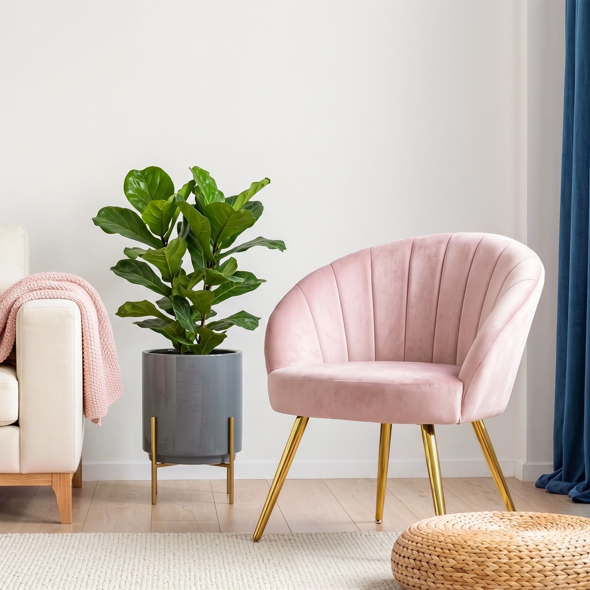 Artiss Armchair Velvet Pink Eloise-Armchairs-PEROZ Accessories