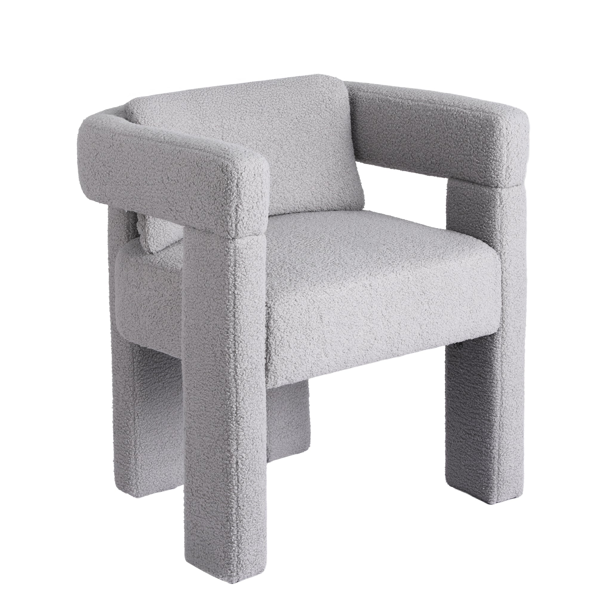 Artiss Armchair Accent Chair Lounge Sofa Couch Boucle Fabric Grey-Furniture > Bar Stools & Chairs > Arm Chairs & Recliners-PEROZ Accessories