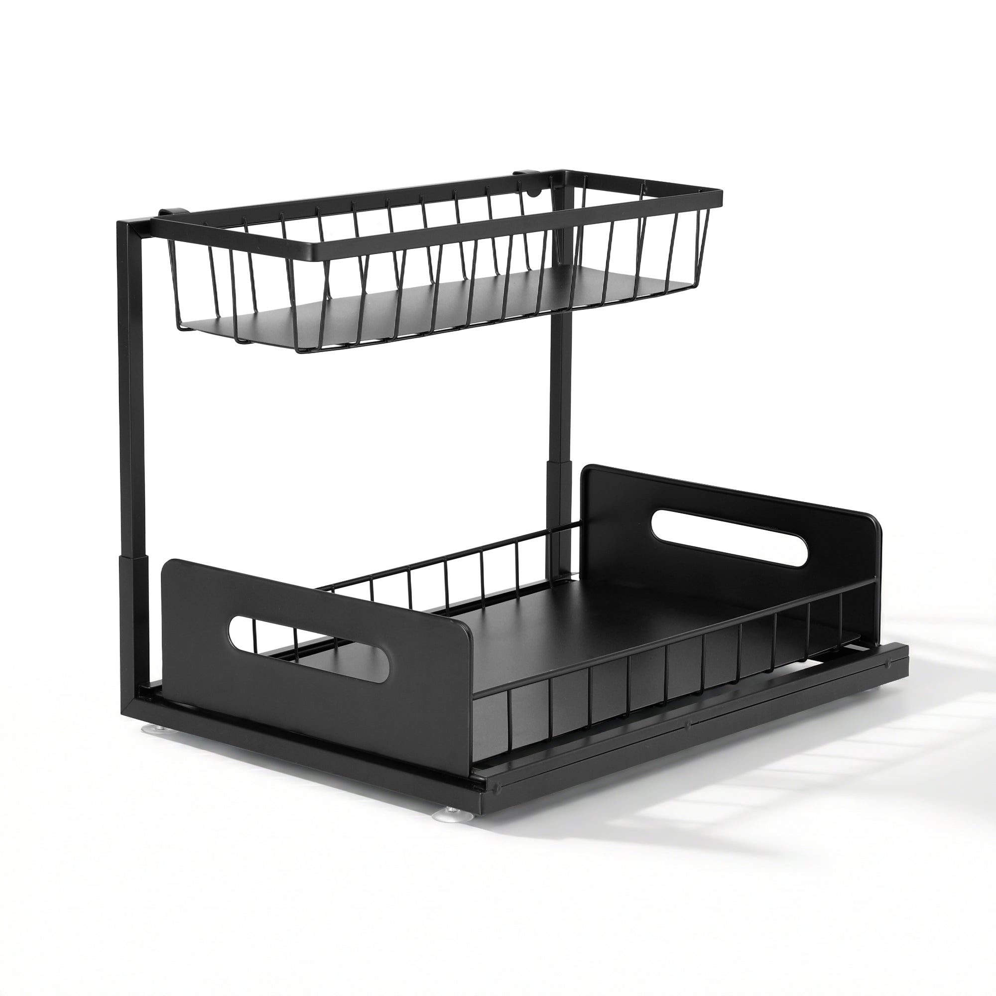 Artiss Under Sink Organizer Storage L Shape 1 Pull Out Drawers Kitchen Cabinet Shelf-Furniture > Bathroom > Bathroom Cabinets, Cupboards & Storage-PEROZ Accessories