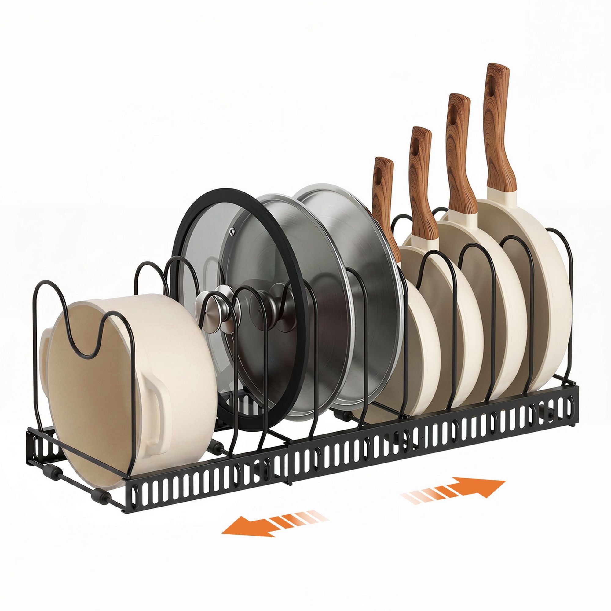 Artiss Expandable Pots and Pans Organizer Rack Cookware Holder Kitchen Cabinet Rack-Furniture > Bathroom > Bathroom Cabinets, Cupboards & Storage-PEROZ Accessories