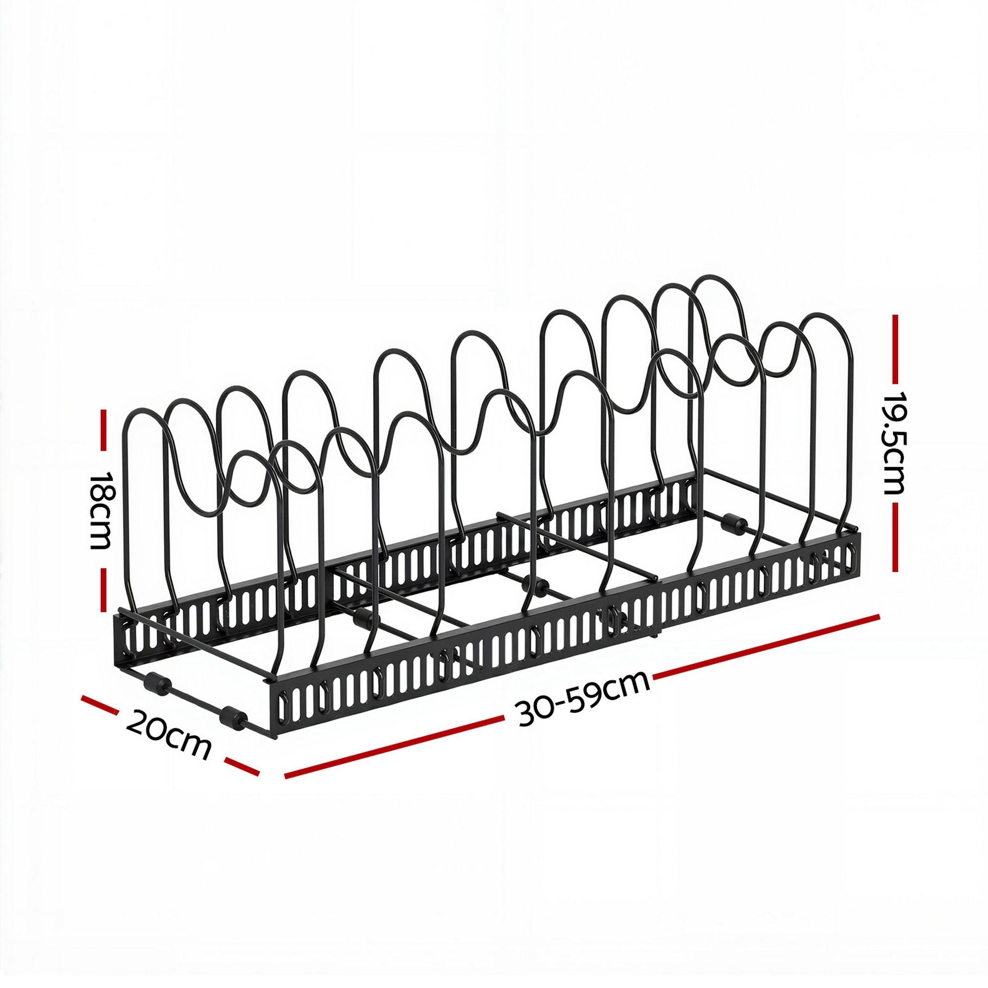 Artiss Expandable Pots and Pans Organizer Rack Cookware Holder Kitchen Cabinet Rack-Furniture > Bathroom > Bathroom Cabinets, Cupboards & Storage-PEROZ Accessories