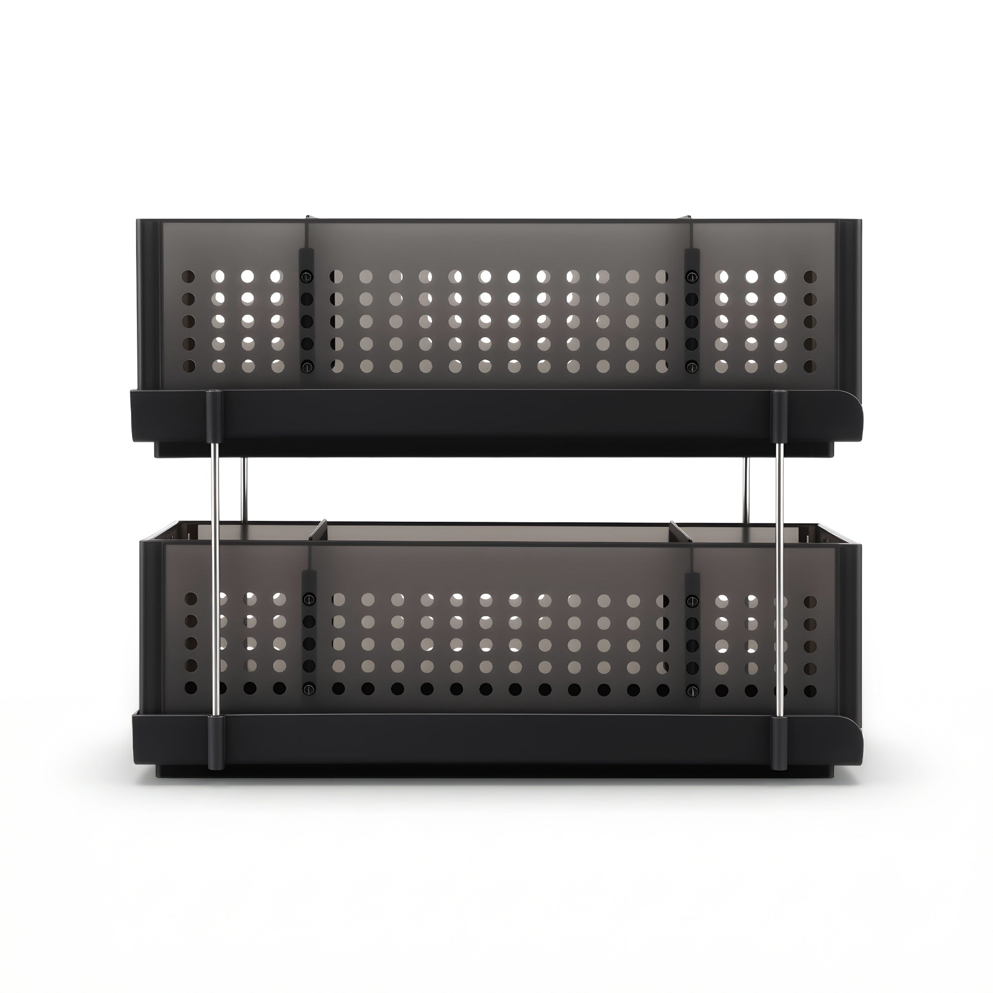 Artiss Under Sink Organizer 2 Tier Pull Out Drawer with Removable Baskets & Divider-Furniture > Bathroom > Bathroom Cabinets, Cupboards & Storage-PEROZ Accessories