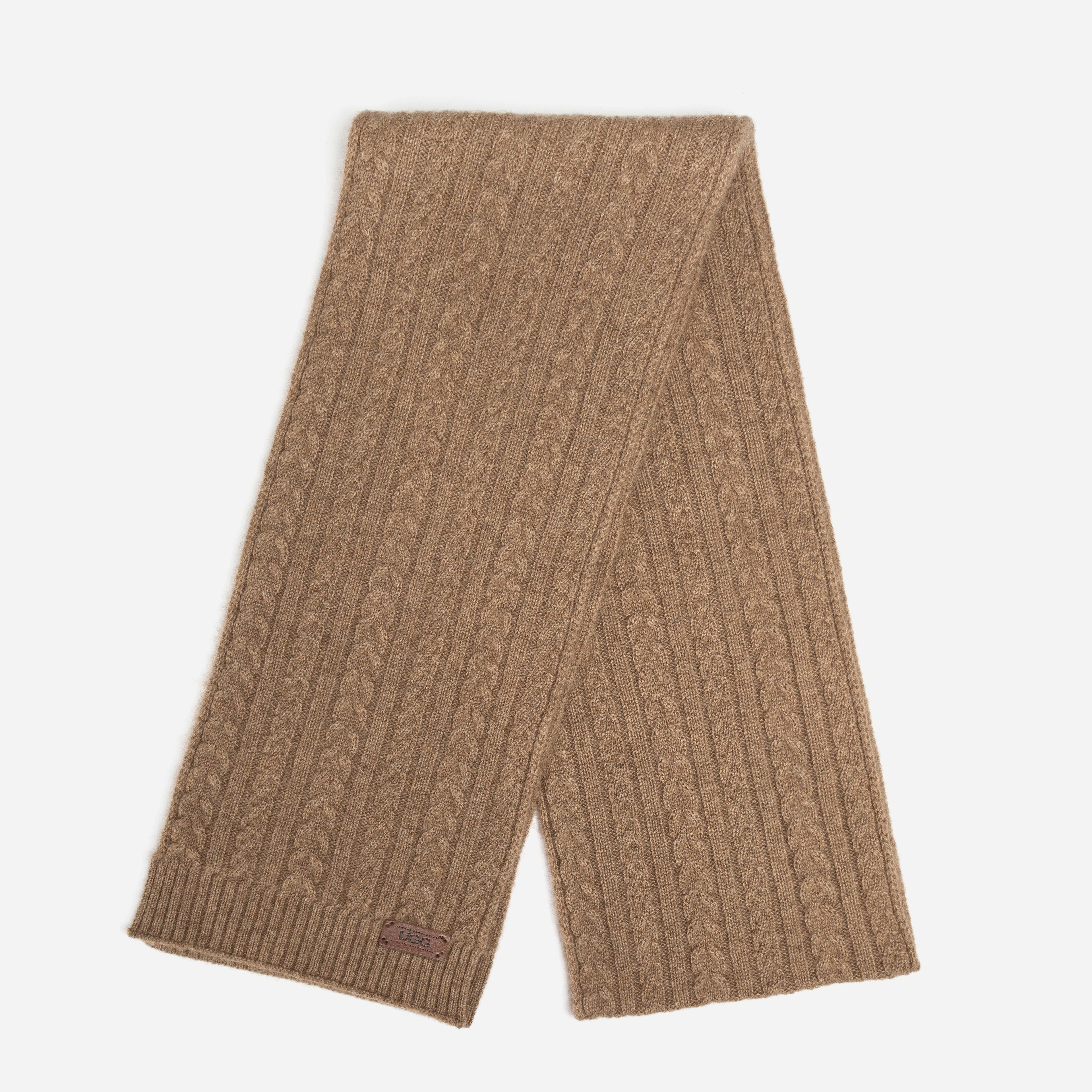 Ugg Cable Knit Pure Cashmere Scarf-PEROZ Accessories