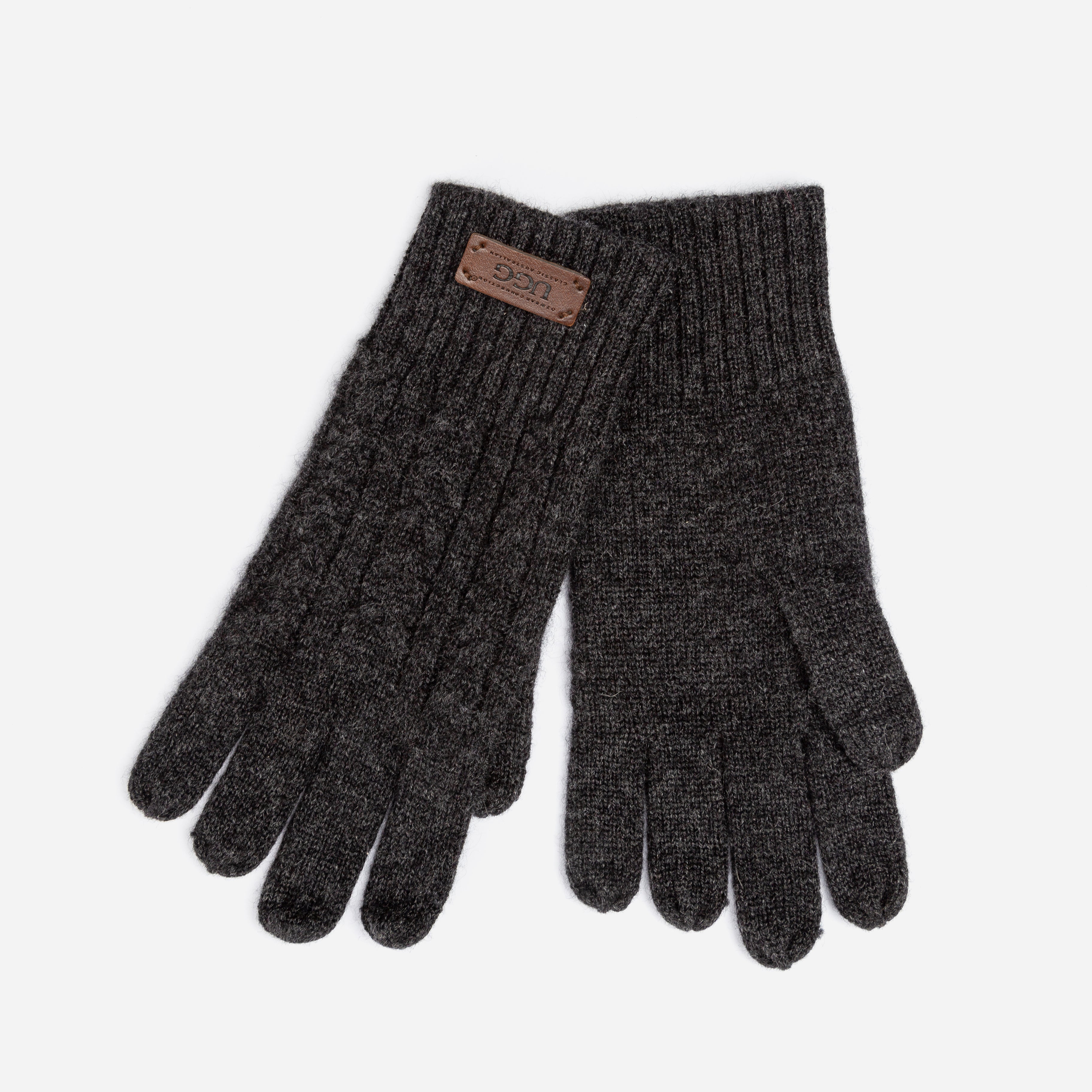 Ugg Cable Knit Pure Cashmere Touch Screen Gloves-PEROZ Accessories