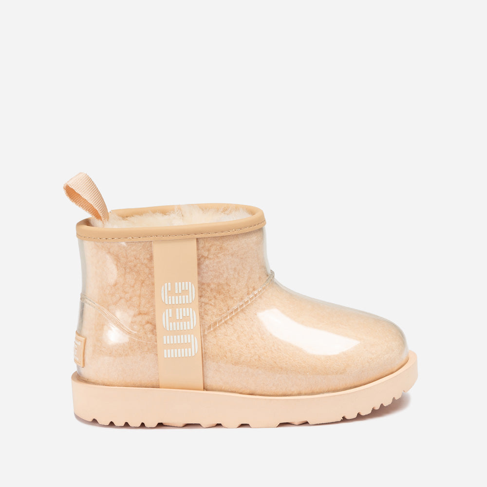 Ugg Classic Kids Clear Mini Boots (Waterproof) (Glow In Dark Logo)-KIDS UGG-PEROZ Accessories