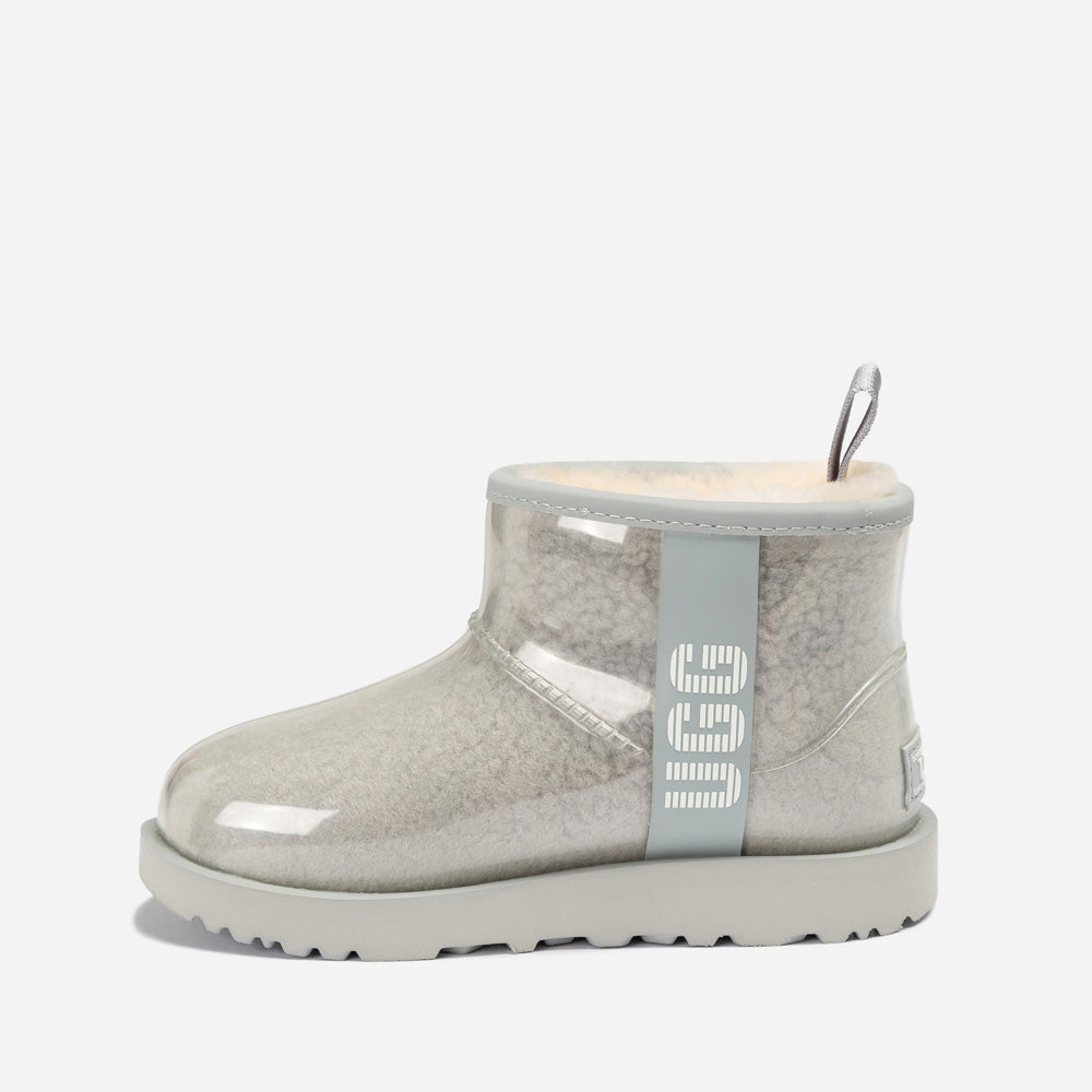 Ugg Classic Kids Clear Mini Boots (Waterproof) (Glow In Dark Logo)-KIDS UGG-PEROZ Accessories
