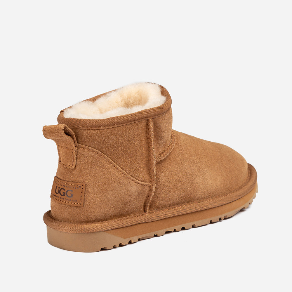 Ugg Classic Knit Logo Ultra Mini Boots (Water Resistant)-PEROZ Accessories