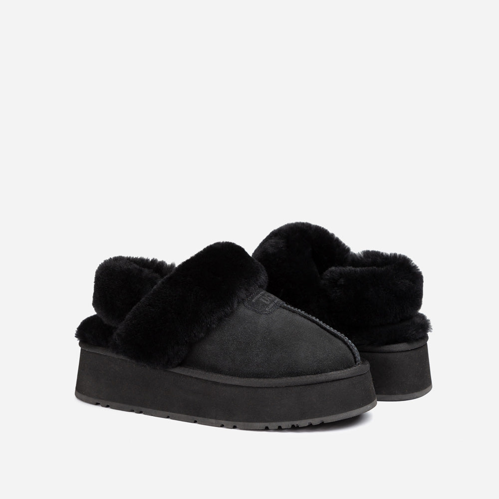 Ugg Coquette Platform Slipper (Elastic Logo & Wool Strap) (Detachable Feature)-LADIES UGG-PEROZ Accessories