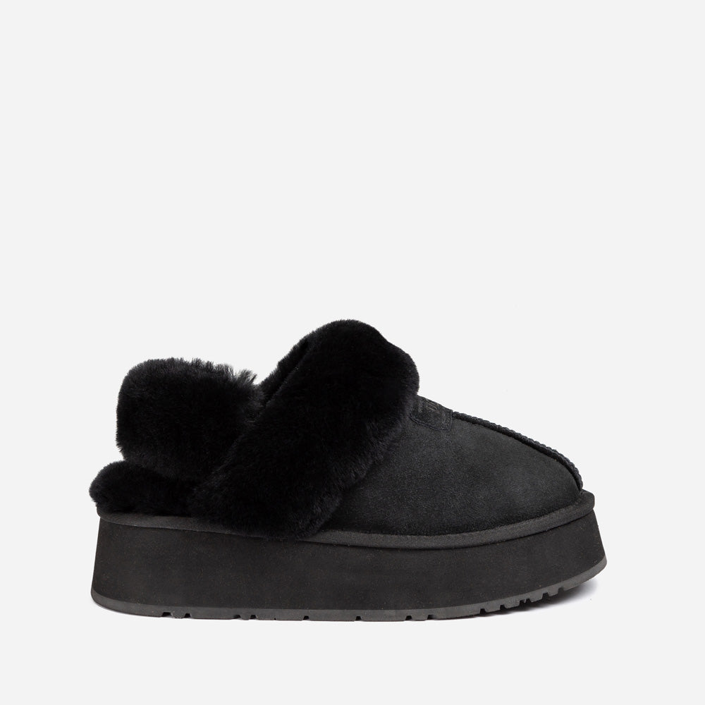 Ugg Coquette Platform Slipper (Elastic Logo & Wool Strap) (Detachable Feature)-LADIES UGG-PEROZ Accessories