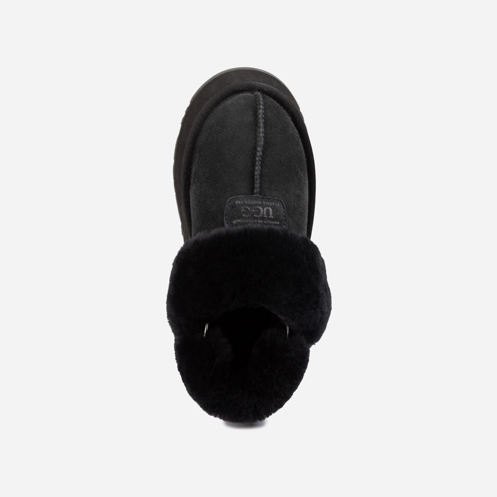 Ugg Coquette Platform Slipper (Elastic Logo & Wool Strap) (Detachable Feature)-LADIES UGG-PEROZ Accessories