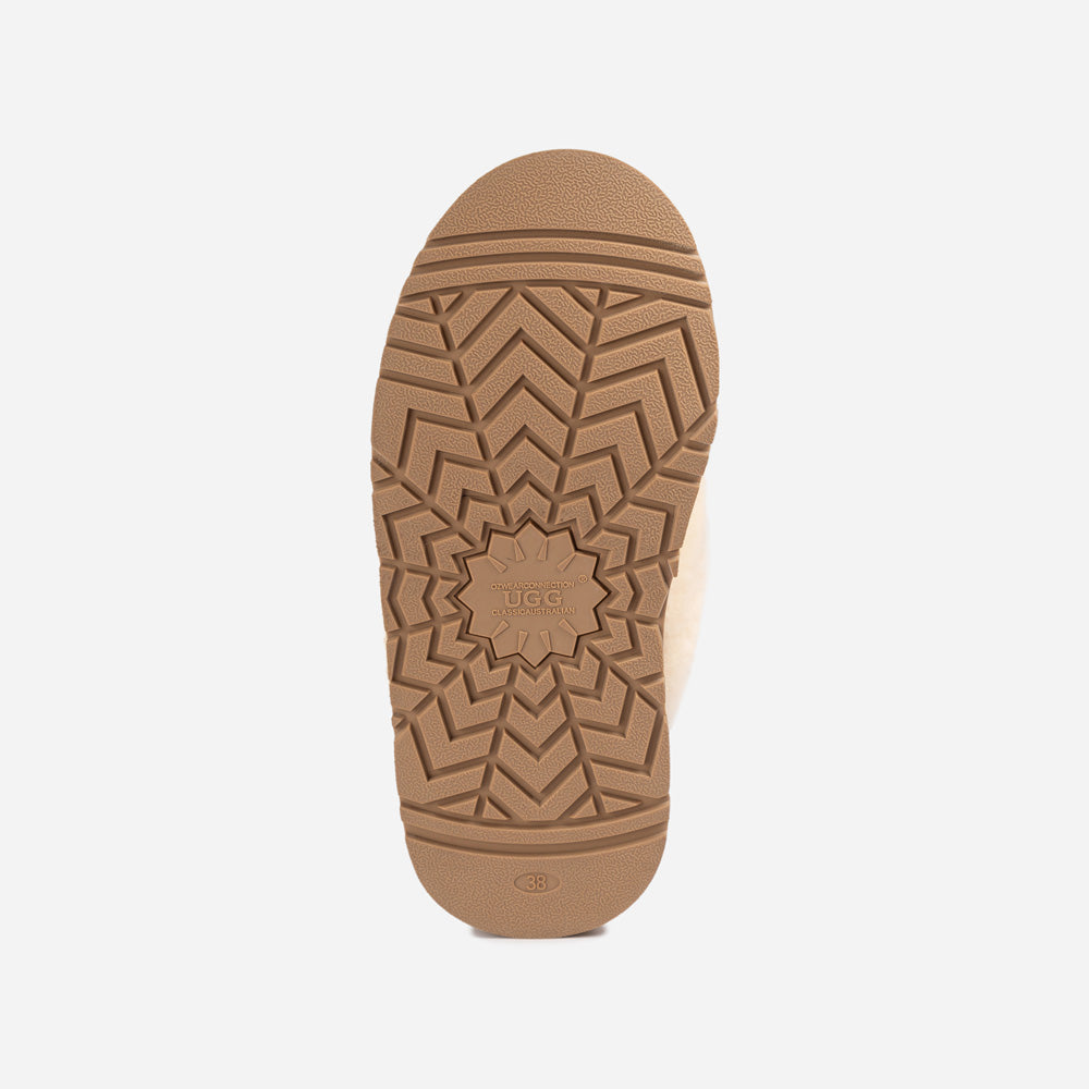 Ugg Coquette Platform Slipper (Elastic Logo & Wool Strap) (Detachable Feature)-LADIES UGG-PEROZ Accessories