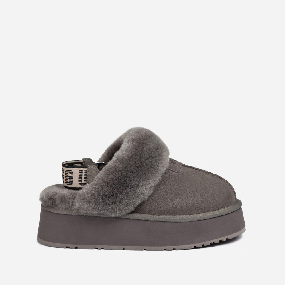 Ugg Coquette Platform Slipper (Elastic Logo & Wool Strap) (Detachable Feature)-LADIES UGG-PEROZ Accessories