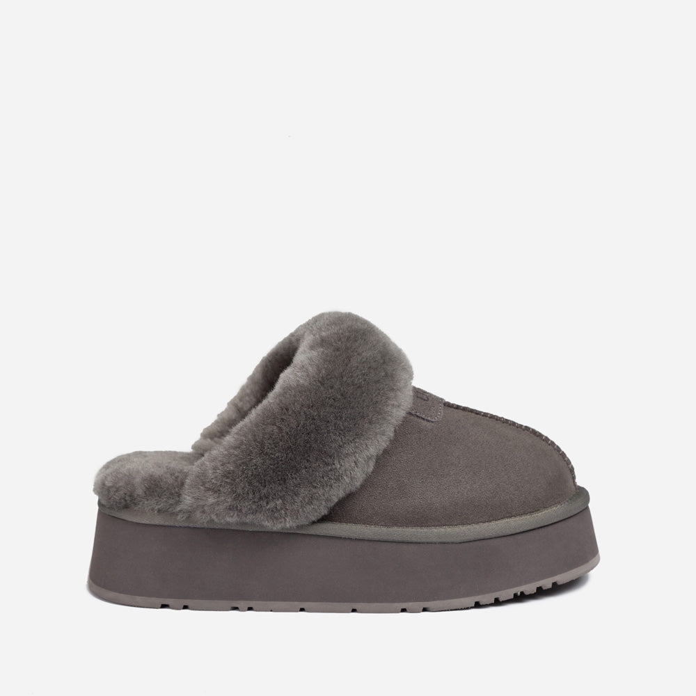 Ugg Coquette Platform Slipper (Elastic Logo & Wool Strap) (Detachable Feature)-LADIES UGG-PEROZ Accessories