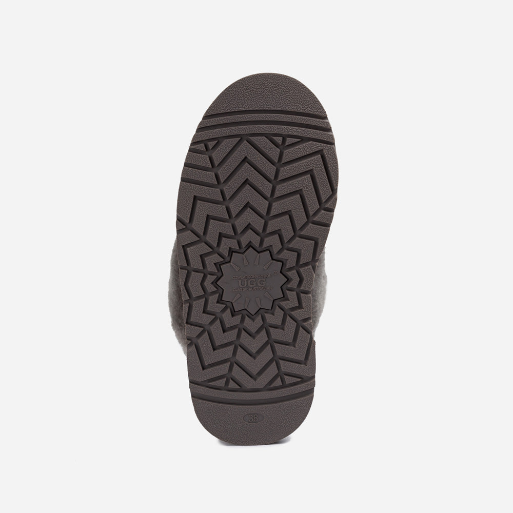 Ugg Coquette Platform Slipper (Elastic Logo & Wool Strap) (Detachable Feature)-LADIES UGG-PEROZ Accessories