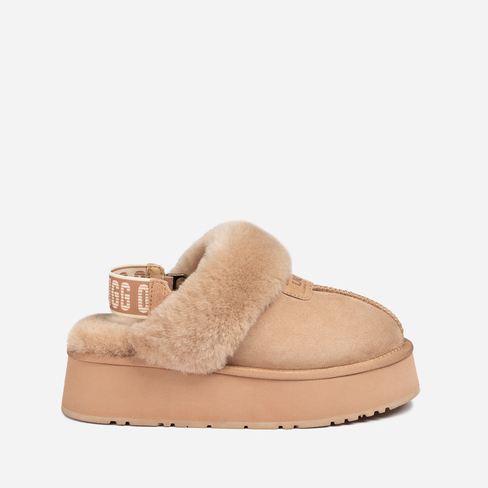 Ugg Coquette Platform Slipper (Elastic Logo & Wool Strap) (Detachable Feature)-LADIES UGG-PEROZ Accessories
