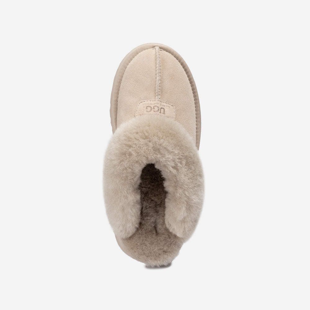 Ugg Coquette Platform Slipper (Elastic Logo & Wool Strap) (Detachable Feature)-LADIES UGG-PEROZ Accessories