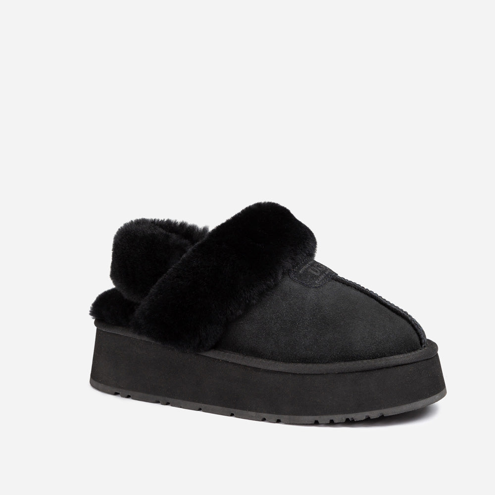 Ugg Coquette Platform Slipper (Elastic Logo & Wool Strap) (Detachable Feature)-LADIES UGG-PEROZ Accessories