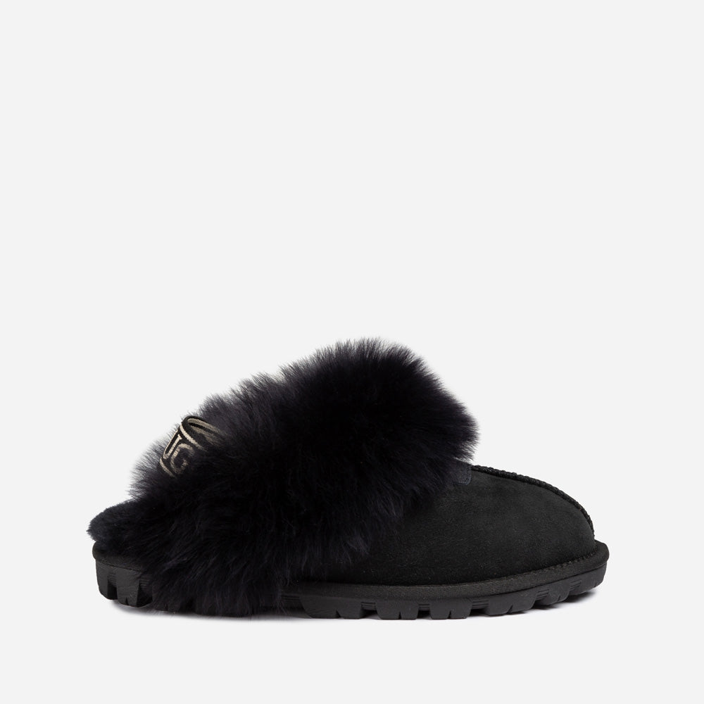 Ugg Coquette Premium Esperanza Sheepskin Slipper (Elastic Backstrap) (Detachable Feature)-LADIES UGG-PEROZ Accessories