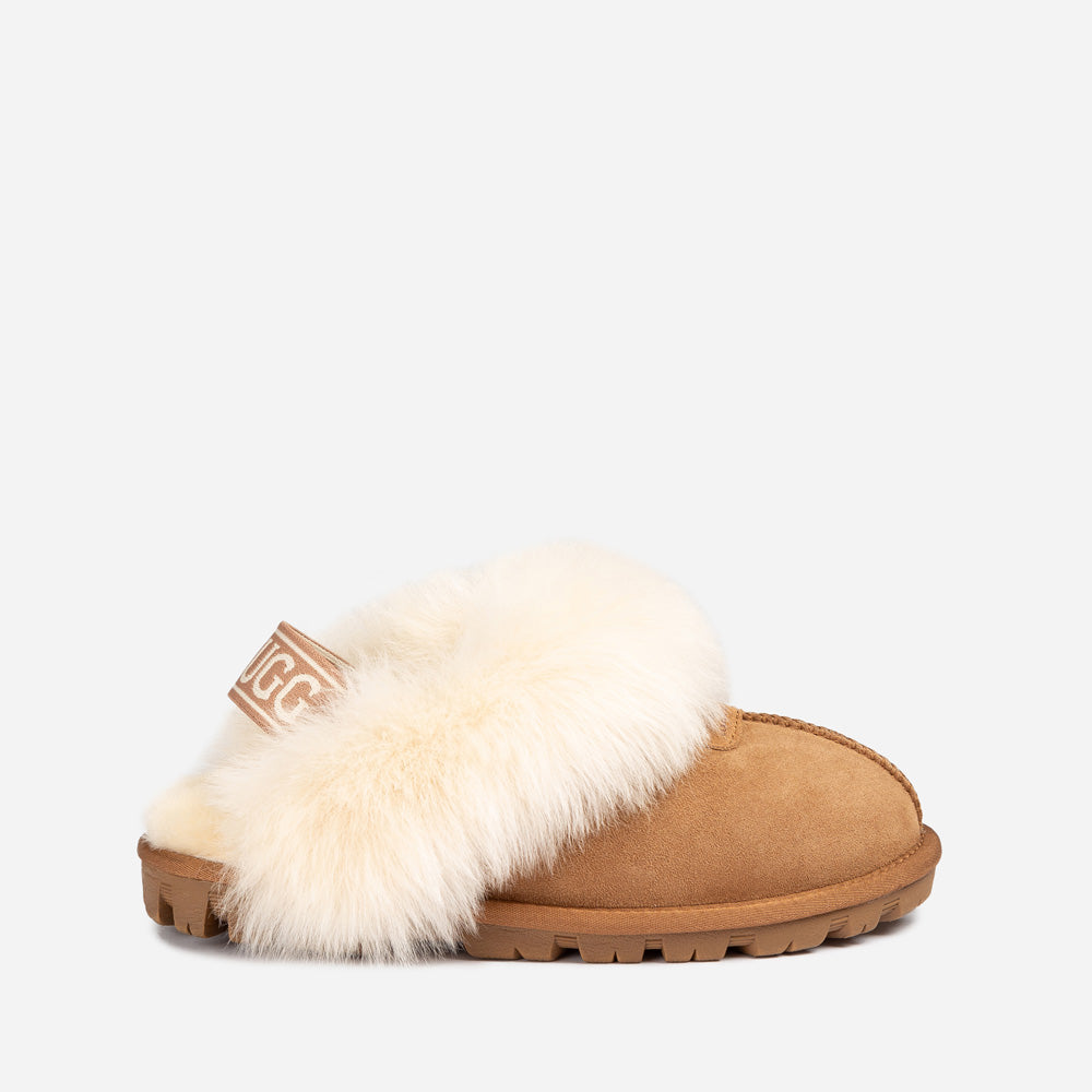 Ugg Coquette Premium Esperanza Sheepskin Slipper (Elastic Backstrap) (Detachable Feature)-LADIES UGG-PEROZ Accessories