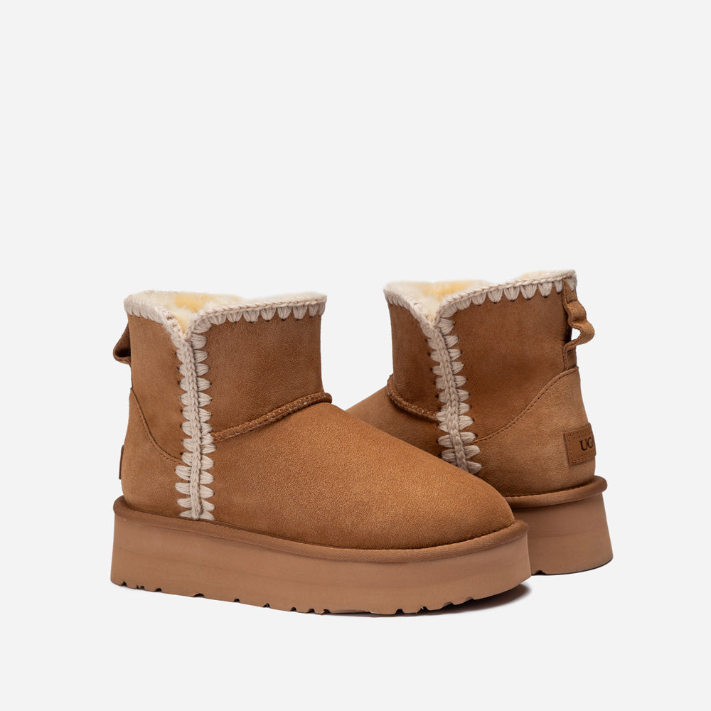 Ugg Eskimo Platform Short Boots-PEROZ Accessories