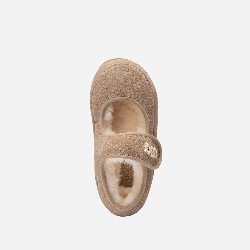 Ugg Logo Kids Mary Jane-Kids Slippers-PEROZ Accessories