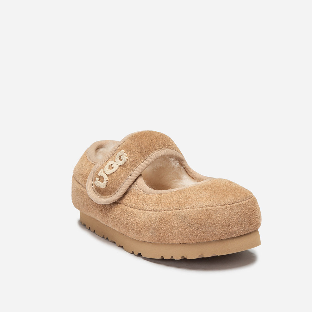 Ugg Logo Kids Mary Jane-Kids Slippers-PEROZ Accessories