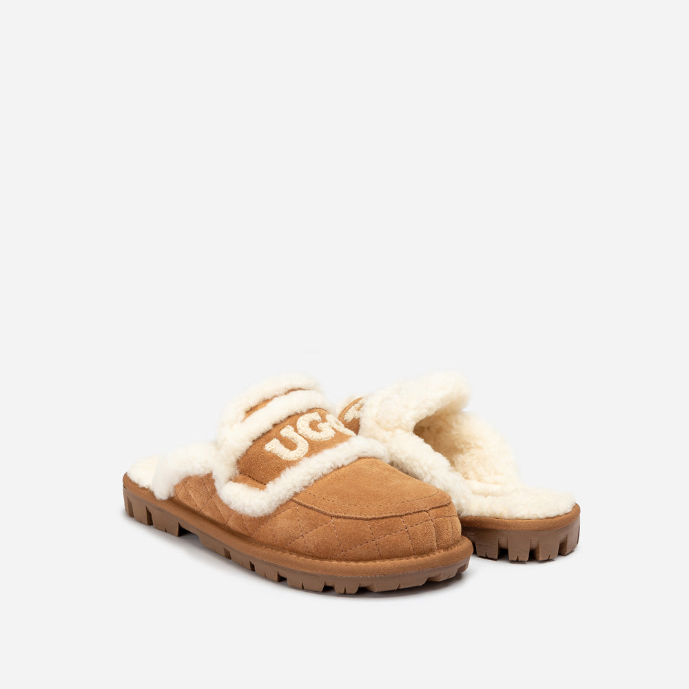 Ugg Violet Matelasse Shearling Slipper-Women Slippers-PEROZ Accessories