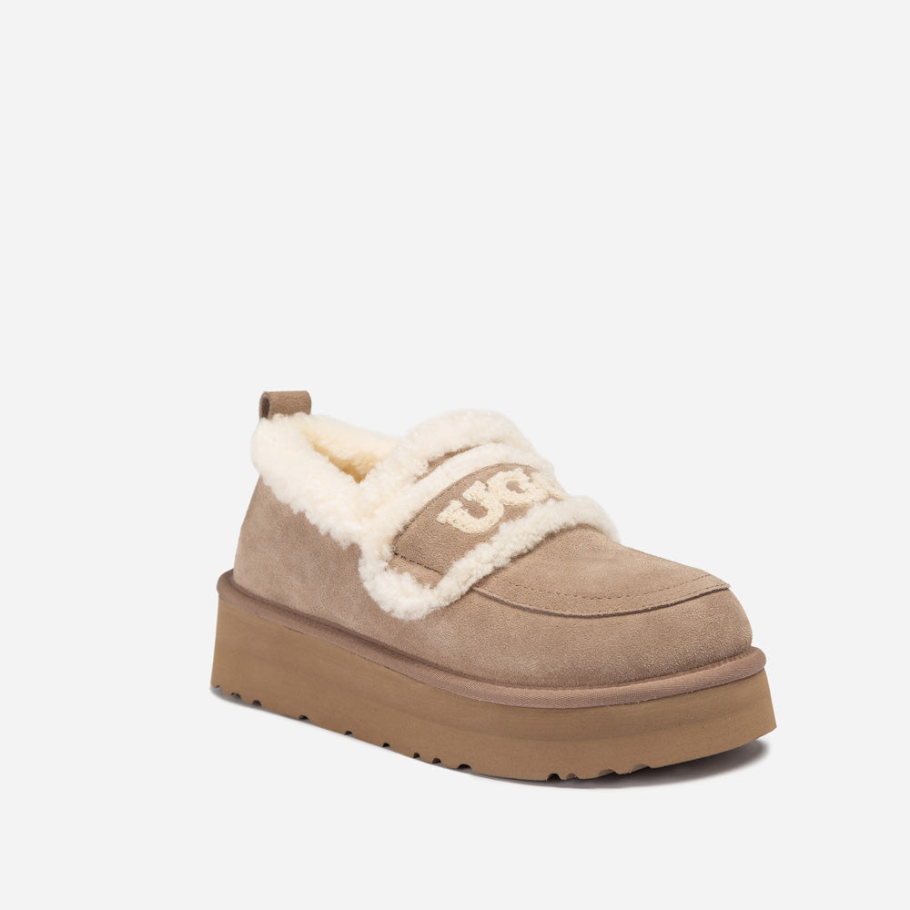 Ugg Violet Shearling Platform Loafer-PEROZ Accessories