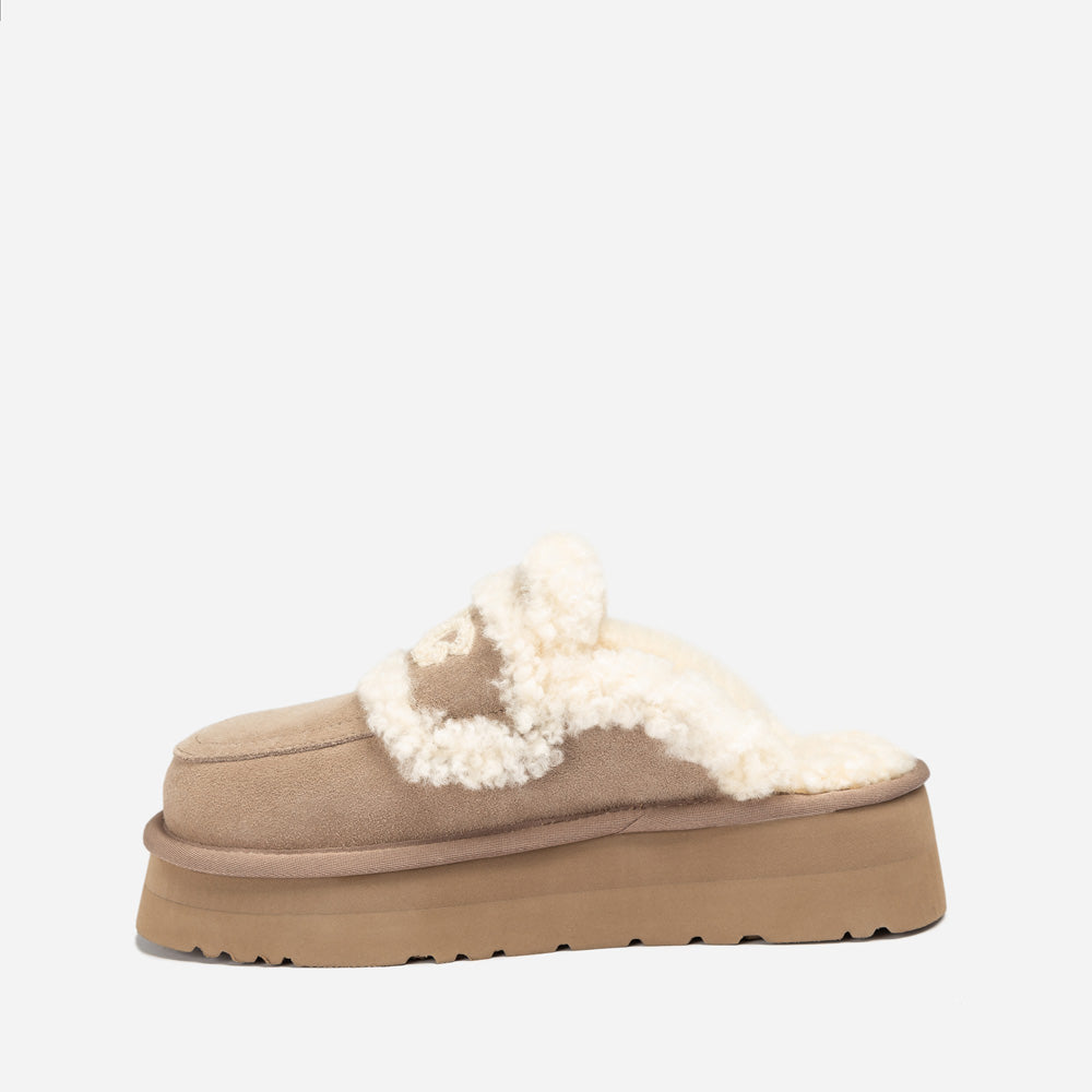 Ugg Violet Shearling Platform Slipper-PEROZ Accessories