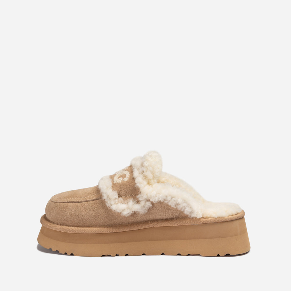 Ugg Violet Shearling Platform Slipper-PEROZ Accessories