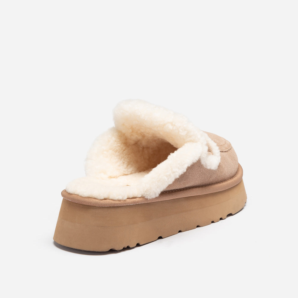 Ugg Violet Shearling Platform Slipper-PEROZ Accessories