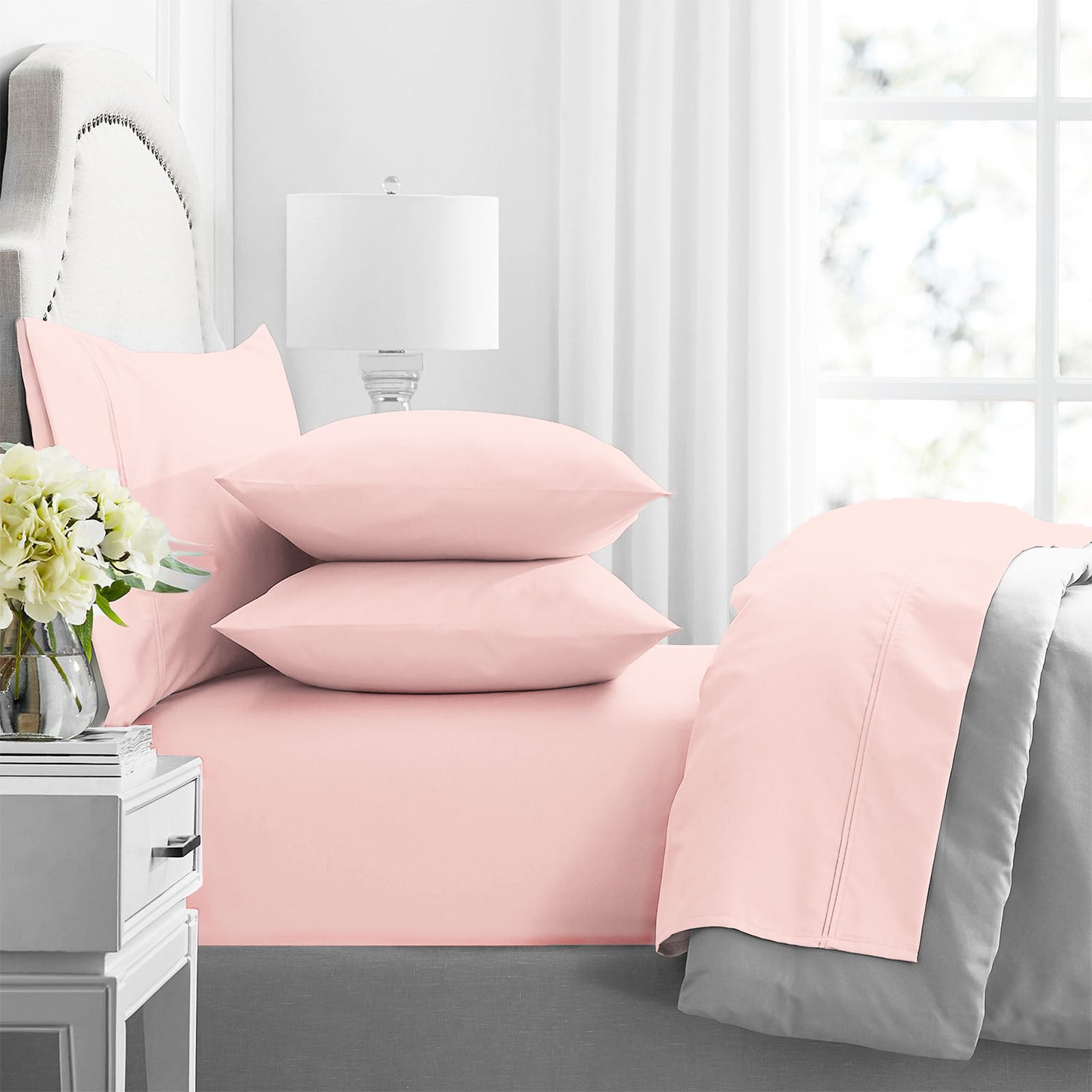 Premium 1000 Thread Count Egyptian Primrose Cotton Sheet Sets by Renee Taylor-Home & Garden > Bedding > Bed Sheets-PEROZ Accessories