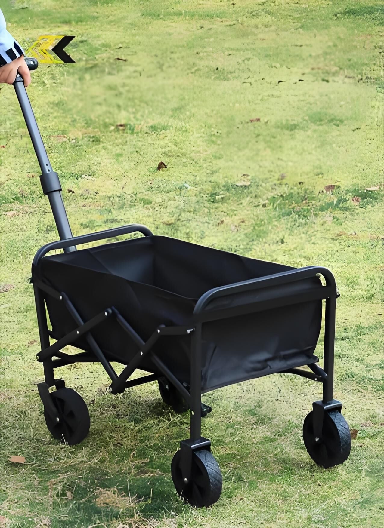 Foldable Camping Wagon: Retractable Handle, Lightweight Design for Outdoor Trips, Beach & Picnics-Outdoor Recreation > Camping > Camp Furniture-PEROZ Accessories