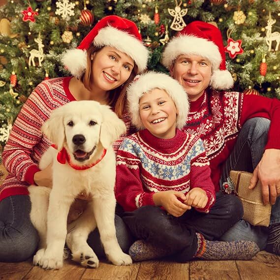 10Pack Christmas Santa Hats for Adults - Extra Thicken Velvet Santa Claus Hats for Women Men Fluffy Plush Xmas Hats Christmas Party Supplies New Year&