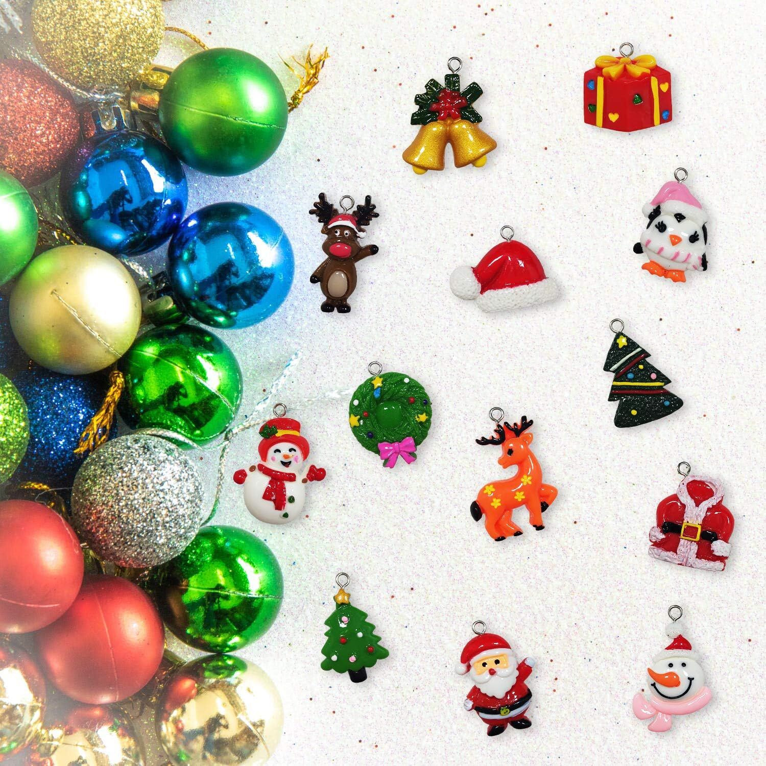 60pcs Mini Christmas Ornaments for Mini Tree Decorations Small Christmas Ornaments Resin Miniatures for Craft Christmas Decor-Occasions > Christmas > Christmas Decorations-PEROZ Accessories