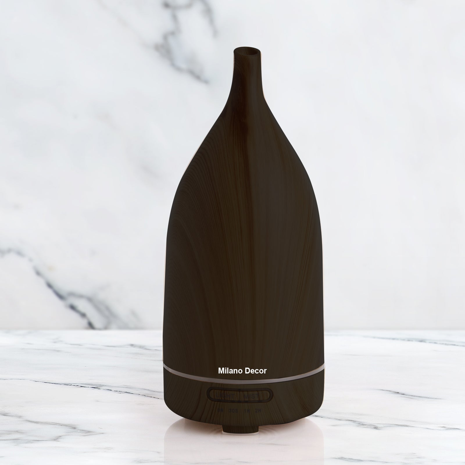Milano Decor Aroma Diffuser 100ml Ultrasonic Humidifier Purifier And 3 Pack Oils - Dark Wood-Appliances > Aroma Diffusers & Humidifiers > Aroma Diffusers-PEROZ Accessories