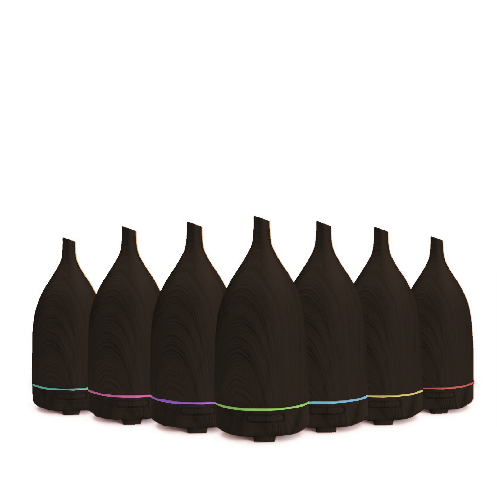 Milano Decor Aroma Diffuser 100ml Ultrasonic Humidifier Purifier And 3 Pack Oils - Dark Wood-Appliances > Aroma Diffusers & Humidifiers > Aroma Diffusers-PEROZ Accessories