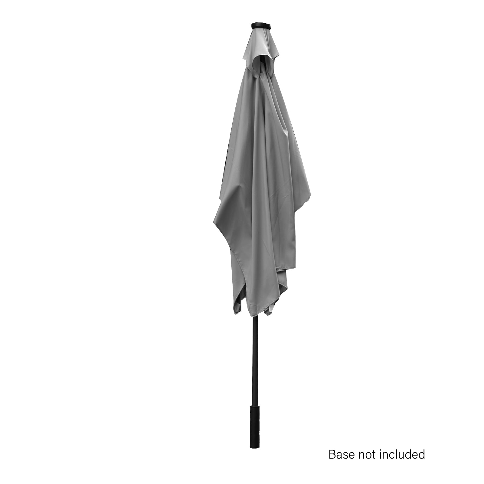 Arcadia Furniture Umbrella 3 Metre Umbrella with Solar LED Lights Garden Yard - Grey-Home & Garden > Shading > Canopies & Gazebos-PEROZ Accessories